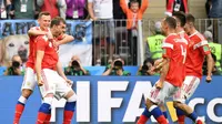 Rusia mengalahkan Arab Saudi dengan skor 3-0 pada pertandingan pembuka Piala Dunia 2018. (AFP/Kirill Kudryavtsev)