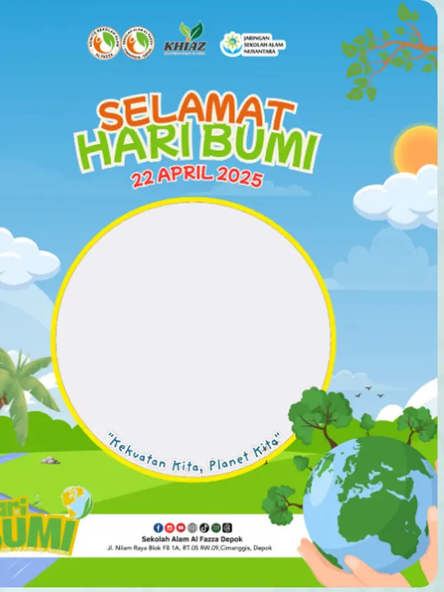 Link Twibbon Hari Bumi Gratis yang Simpel & Elegan (Foto: twibbonize/Sekolah Alam Al- Fazza Depok)