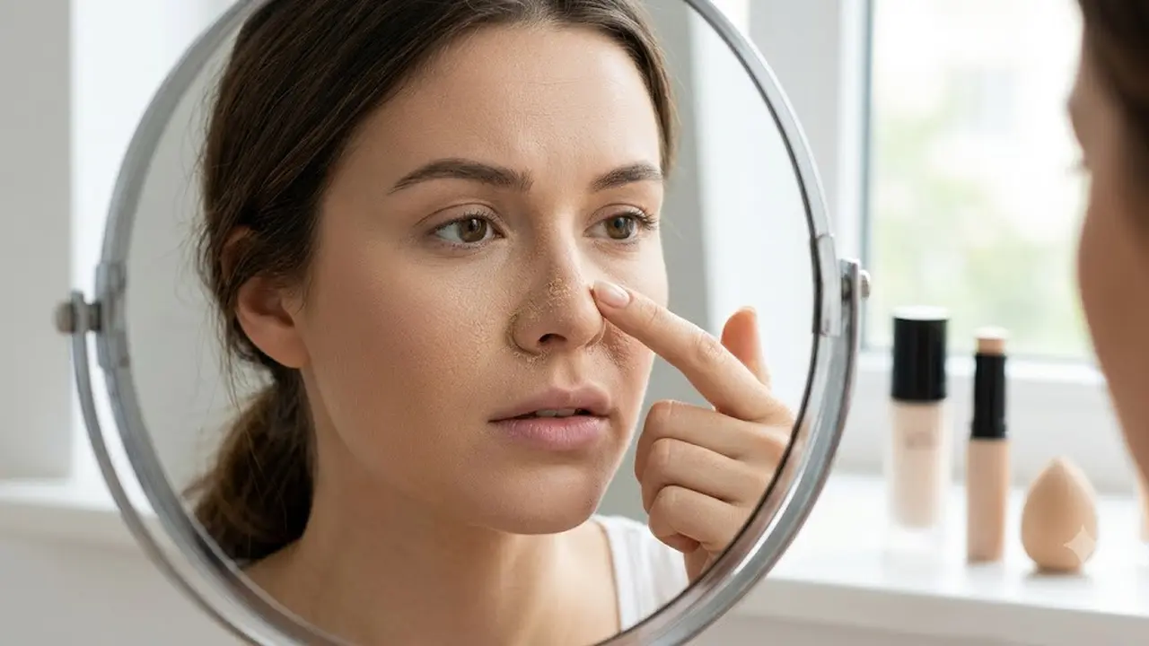 Makeup Menggumpal di Area Hidung