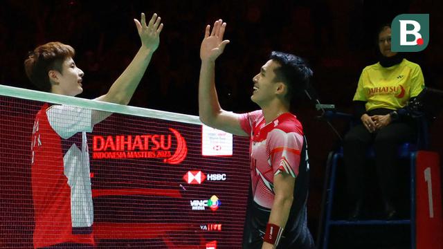 Foto: Senangnya Jonatan Christie Melangkah ke Final Daihatsu Indonesia Masters 2023