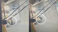 Detik-Detik CCTV Rekam Brigpol Arya Supena Tewas Ditembak Saat Duel Lawan Pencuri Motor di Lampung