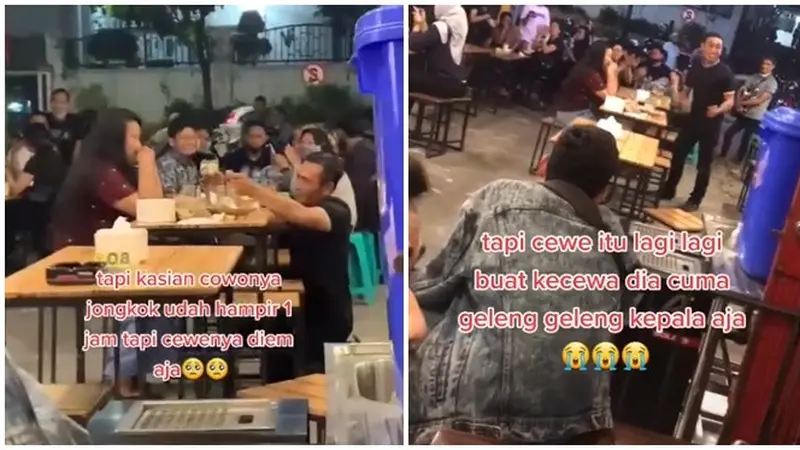 Viral Momen Pria Berlutut Selama 1 Jam Melamar Kekasih, Berakhir Ditolak