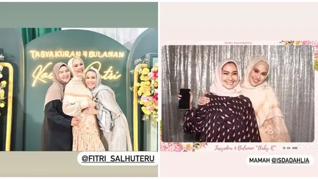 6 Momen Kartika Putri Gelar 4 Bulanan Anak Kedua, Dihadiri Para Artis