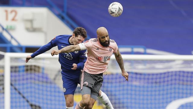 FOTO: Chelsea Singkirkan Sheffield United 2-0 dan Lolos ke Semifinal Piala FA - David McGoldrick; Andreas Christensen