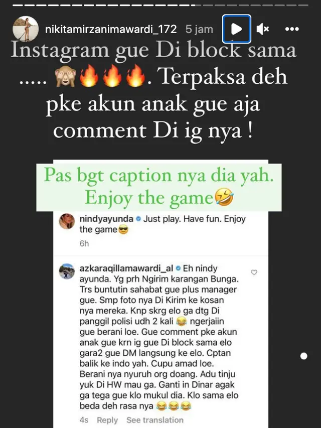 Unggahan Nikita Mirzani. (Foto: Dok. Instagram @nikitamirzanimawardi_172)