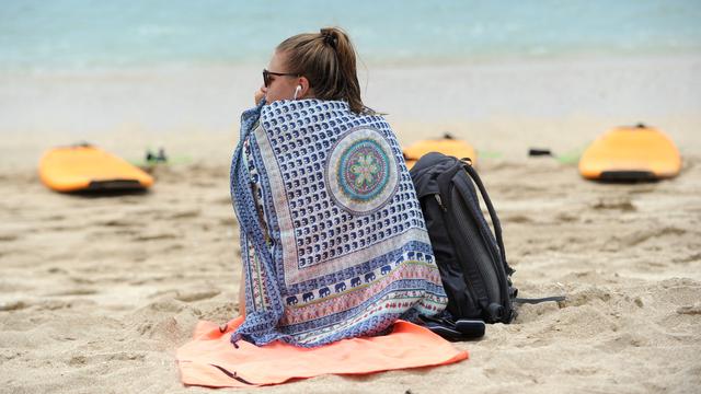 Melihat Para Turis Berlibur di Pantai Kuta Bali