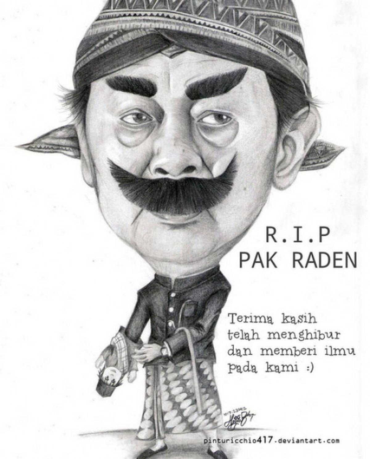 Pak Raden meninggal, meme duka cita bertebaran di dunia maya