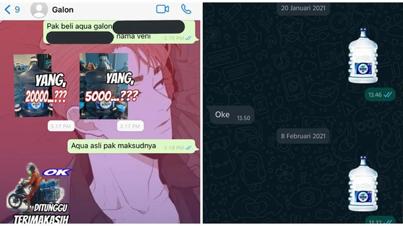 6 Chat Kocak Pembeli dengan 'Kang Galon' Ini Absurd Banget Bikin Ketawa