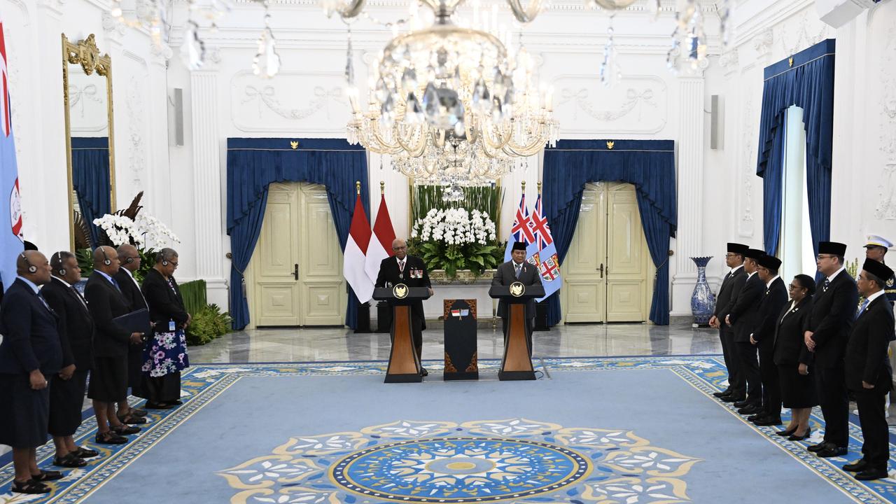 Presiden Prabowo Subianto melakukan pertemuan bilateral dengan Perdana Menteri (PM) Fiji, Sitiveni Rabuka di Istana Merdeka Jakarta, Kamis (24/4/2025).