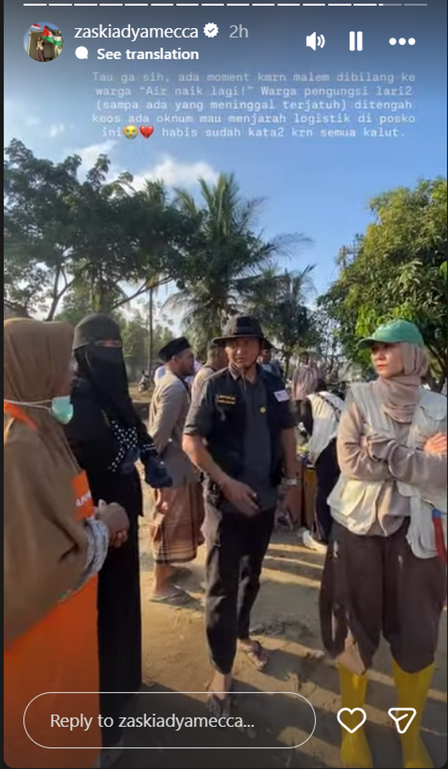 Emoh berpangku tangan, 6 potret Zaskia Mecca terjun ke Aceh bangun dapur umum untuk korban banjir