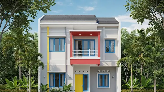 Rumah Minimalis Multiwarna
