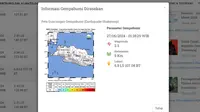 Gempa hari ini, Kamis (27/6/2024) pertama kali menggetarkan wilayah Kabupaten Cianjur, Provinsi Jawa Barat pada pukul 01:38:29 WIB. (www.bmkg.go.id)