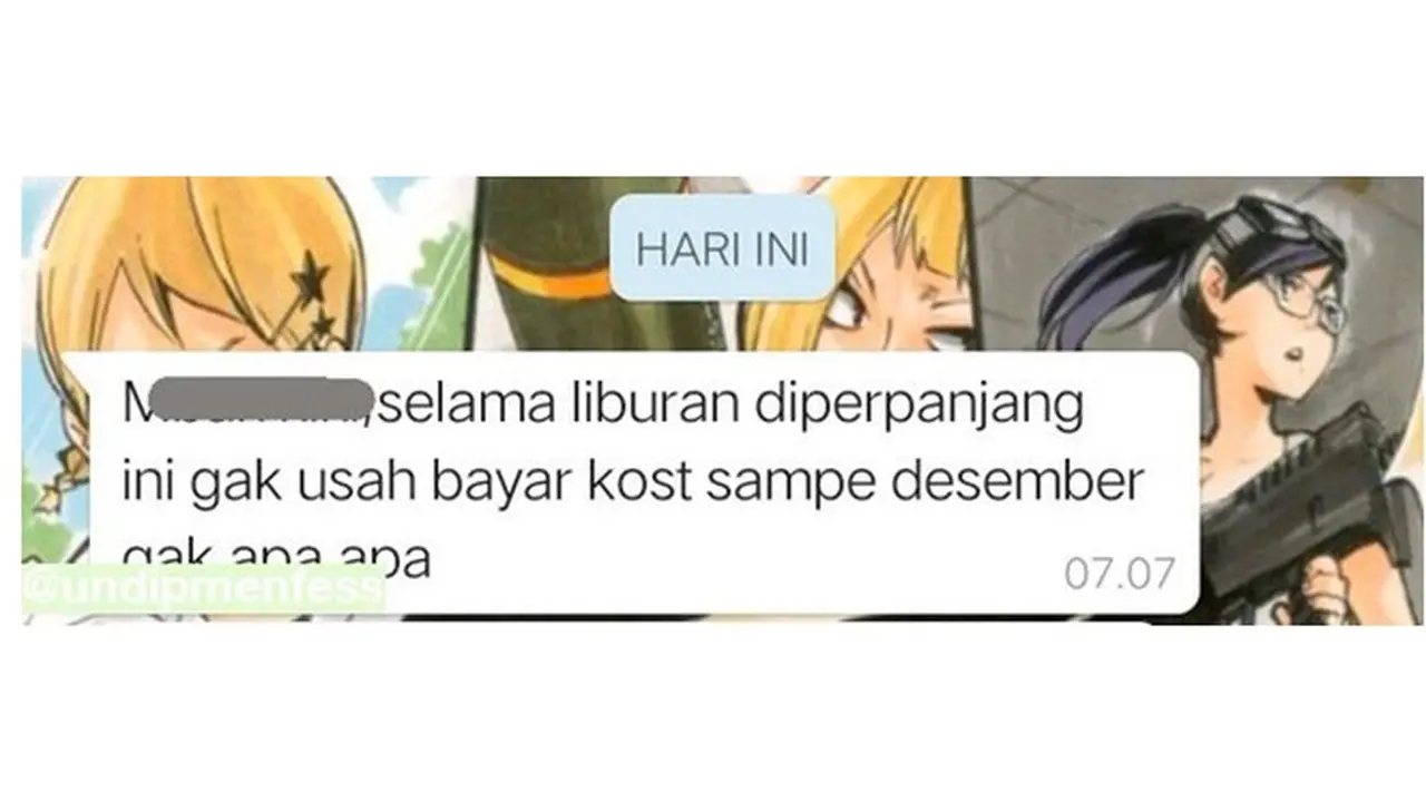 6 Chat Ibu Kos Terlalu Baik Ini Bikin Penghuni Jadi Betah