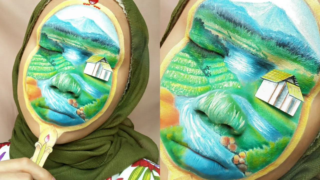 Ilustrasi Melukis di Wajah