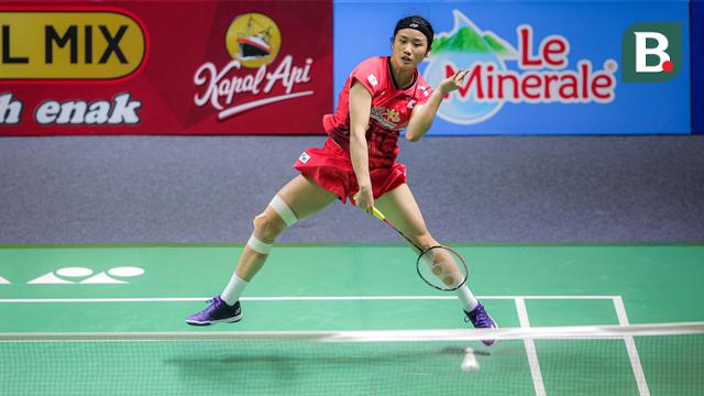 Foto: So Sweet! An Se Young dan Wang Zhi Yi Tukeran Bando setelah Laga Sengit di Semifinal Indonesia Open 2024