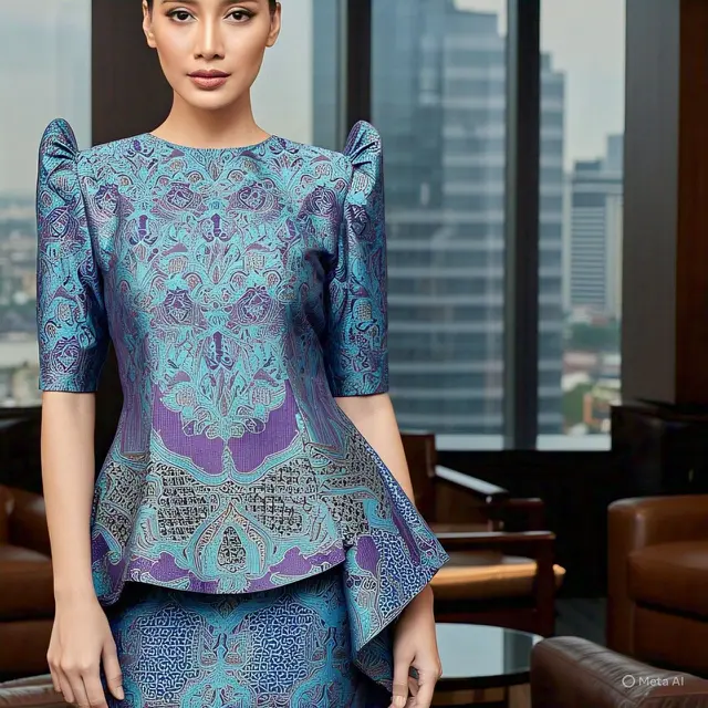 Tunik Batik Peplum Elegan untuk Tampilan Formal dan Kantor