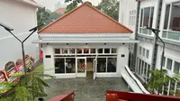 Lobi utama Adam Malik di&nbsp;Antara Heritage Center (AHC) sebagai ikon baru destinasi wisata sejarah dan jurnalisme di Pasar Baru, Jakarta. (Liputan6.com/Asnida Riani)