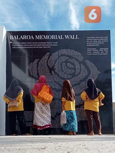 Balaroa Memorial Wall yang berisikan nama korban Gempa Palu