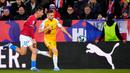 Republik Ceko lolos ke putaran final Euro 2024 Jerman usai menang telak dengan skor 3-0 atas tamunya, Moldova. (AP Photo/Petr David Josek)