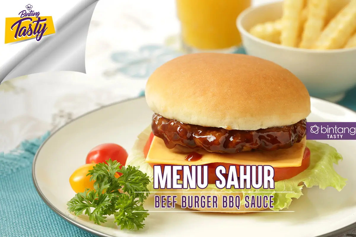 [Bintang] Menu Sahur: Beef Burger BBQ Sauce
