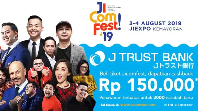 Cashback Menarik untuk Nasabah Baru J Trust Bank yang Beli Tiket Jicomfest 2019