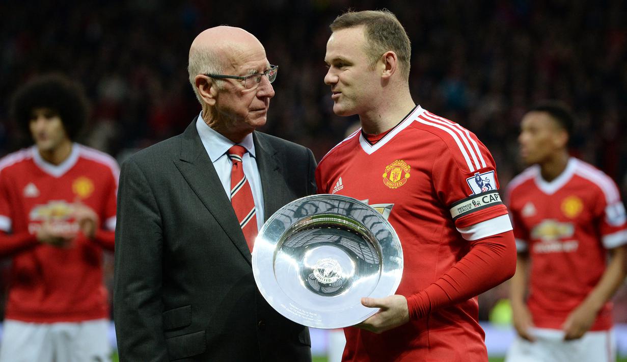 Dengan torehan 11 gol yang dicetaknya dalam Derbi Manchester, Wayne Rooney berhasil mengungguli para legenda Manchester United, seperti Bobby Charlton dengan 9 gol, serta Brian Kidd dan Eric Cantona yang masing-masing mencetak 8 gol. (AFP/Oli Scarff)