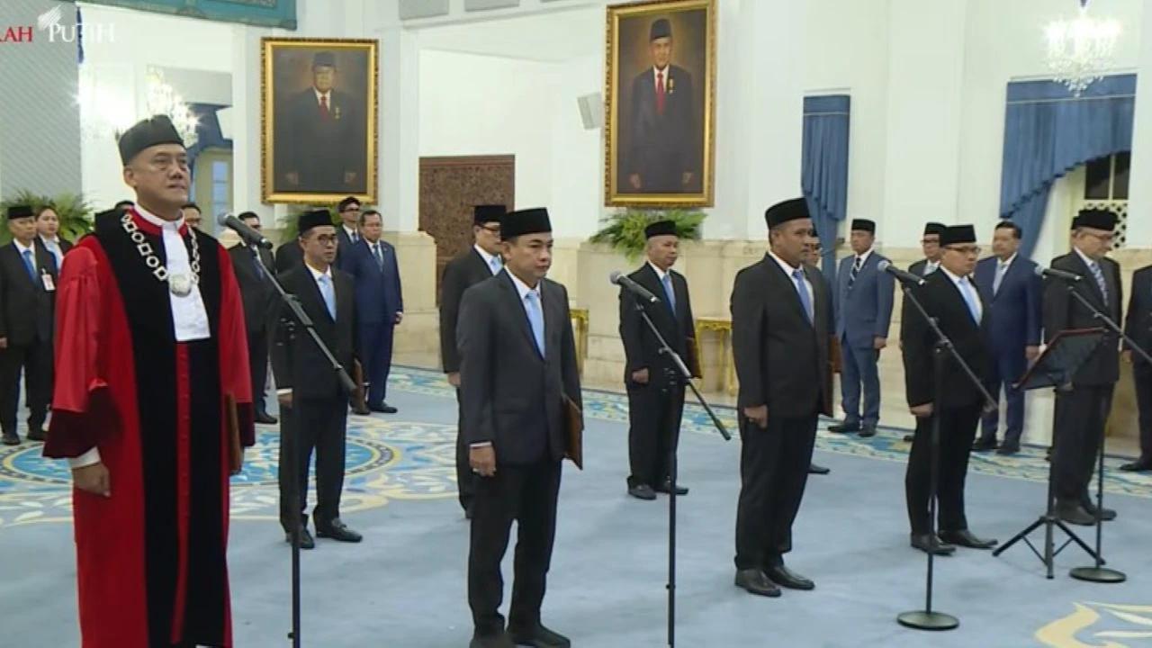 Resmi! Liliek Prisbawono Dilantik Jadi Hakim MK di Hadapan Presiden Prabowo