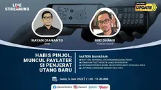 Liputan6 Update Senin, 6 Juni 2022 pukul 11.00 WIB menyajikan laporan dari segala penjuru dengan tema Habis Pinjol, Muncul Paylater si Penjerat Utang Baru

Laporan Langsung
- Rute KRL Berubah, Stasiun Manggarai Padat
- Kenaikan Tiket Wisata Candi...