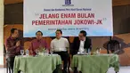 Diskusi "Jelang Enam Bulan Pemerintahan Jokowi-JK" yang digelar Indo Barometer di kawasan Senayan, Jakarta, Senin (6/4/2015). Hasil survei Indo Barometer , sebanyak 75% responden menyatakan tidak puas terhadap kinerja Jokowi-JK.(Liputan6.com/Helmi Afandi)