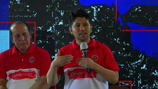 Wagub Jatim Emil Dardak pada dialog kebangsaan bertema 'Bersatu Membangun Bangsa yang Sejahtera dan Harmoni', di Ngagel,Surabaya, Minggu (30/10/2022).