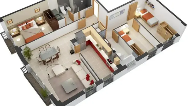 7 Desain Rumah Sederhana dengan 3 Kamar untuk Lahan Kecil