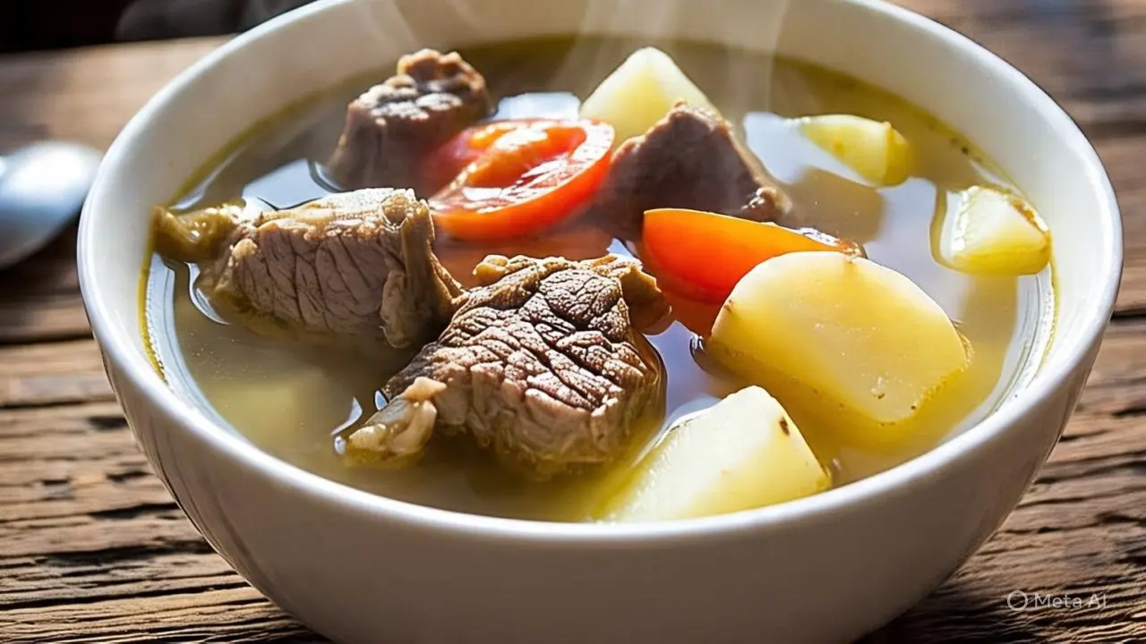Soto Bening Daging dengan Tambahan Kentang dan Tomat