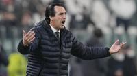 Tuan rumah, Juventus, dipaksa bertekuk lutut oleh pasukan Unai Emery dengan skor telak 0-3. (AP/Antonio Calanni)