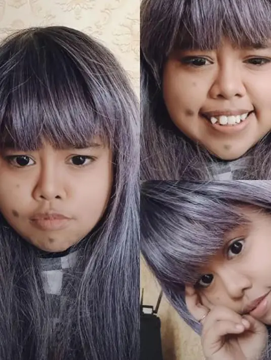 Mantan kekasih Rio Ramadhan itu juga mengunggah beberapa pose. Kemudian di postingan berikutnya, ia tampil polos tanpa kacamata dengan wajah penuh tanda hitam. (Sumber: Instagram/rahmawatikekeyiputricantikka23)