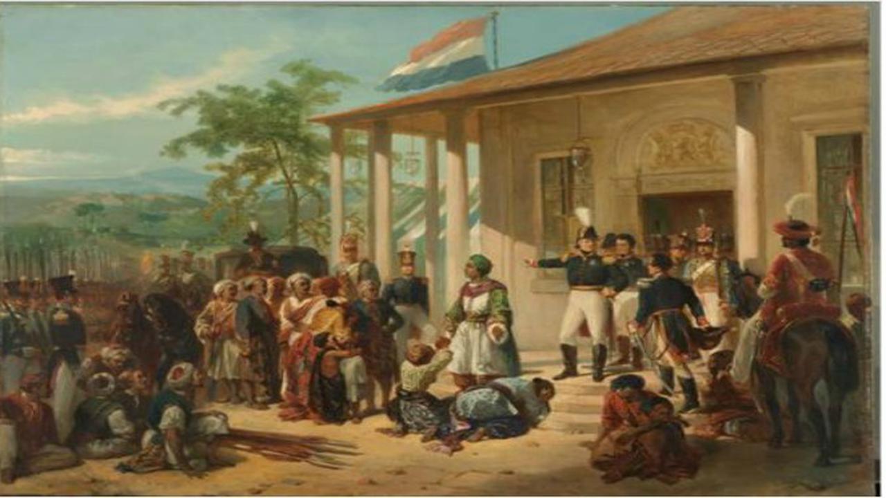 Penangkapan Pangeran Diponegoro versi Pieneman