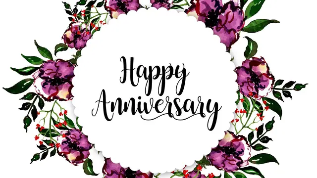 Ilustrasi ucapan ulang tahun pernikahan, wedding anniversary