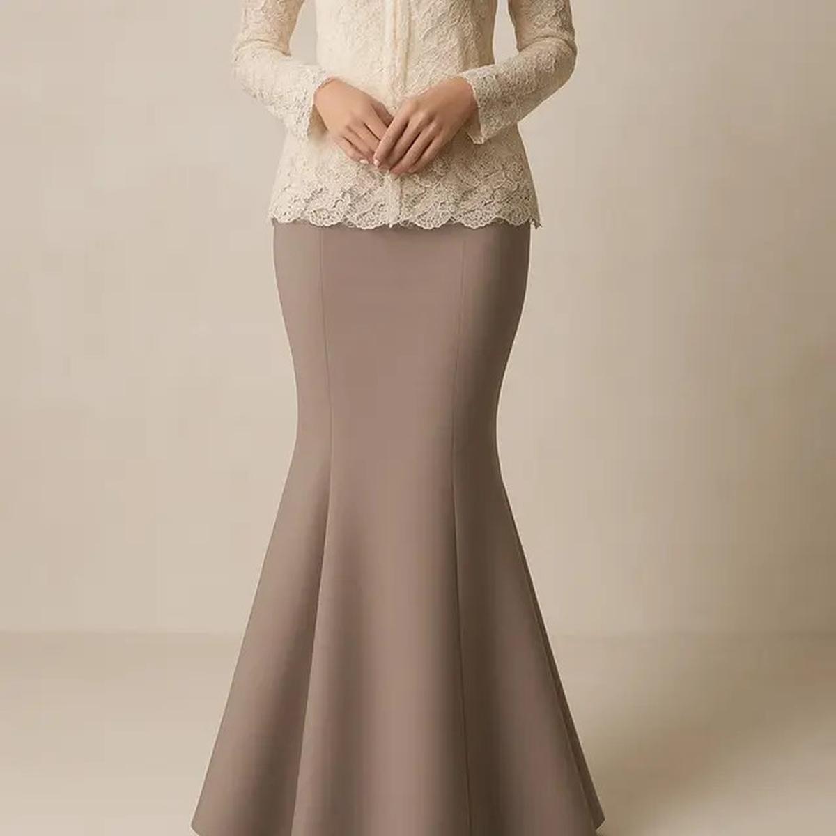 7 Model Bawahan Kebaya Brokat yang Timeless, Cocok Dipakai Seumur Hidup