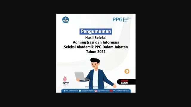 Pengumuman Seleksi PPG Dalam Jabatan 2022.