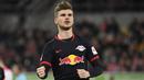 2. Timo Werner (64 juta euro) - Penyerang asal Jerman ini resmi bergabung dengan Chelsea dari RB Leipzig pada Juli 2020. Timo Werner diboyong Chelsea dengan mahar mencapai 64 juta euro. (AFP/Ina Fassbender)