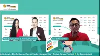 Social Media Manager Kapanlagi Youniverse (KLY) Eko Setiawan dalam rangkaian acara Emtek Career Festival.