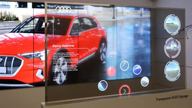 LG Transparent OLED. Dok: LG Electronics