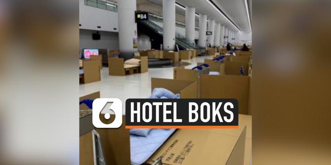 VIDEO: Bandara Narita Ubah Area Pengambilan Bagasi jadi Hotel Boks Kardus