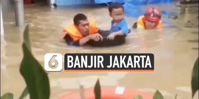 VIDEO: Detik-detik Evakuasi Dramatis Balita Terjebak Banjir