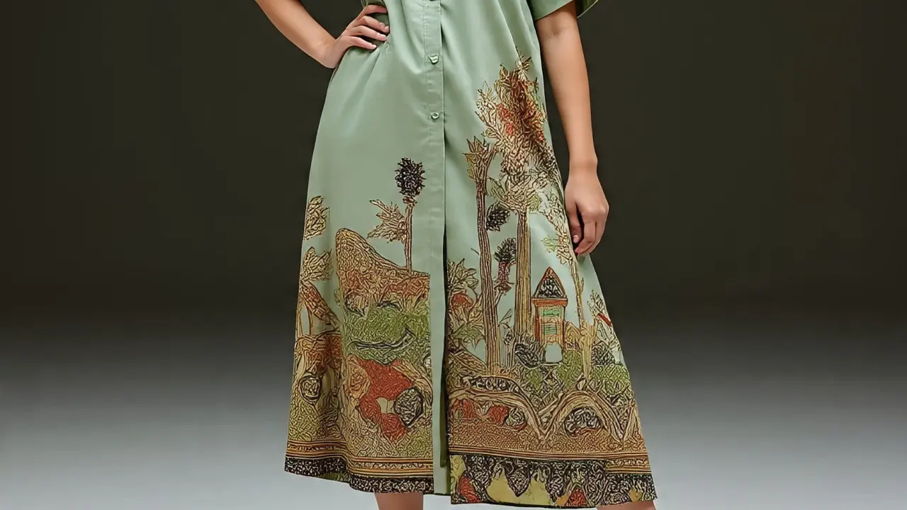 Shirt Dress Batik. (Liputan6.com/MetaAI)