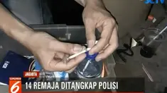 Saat digrebek, para remaja ini sempat membuang barang bukti berupa satu paket sabu seberat 0,56 gram keluar jendela.