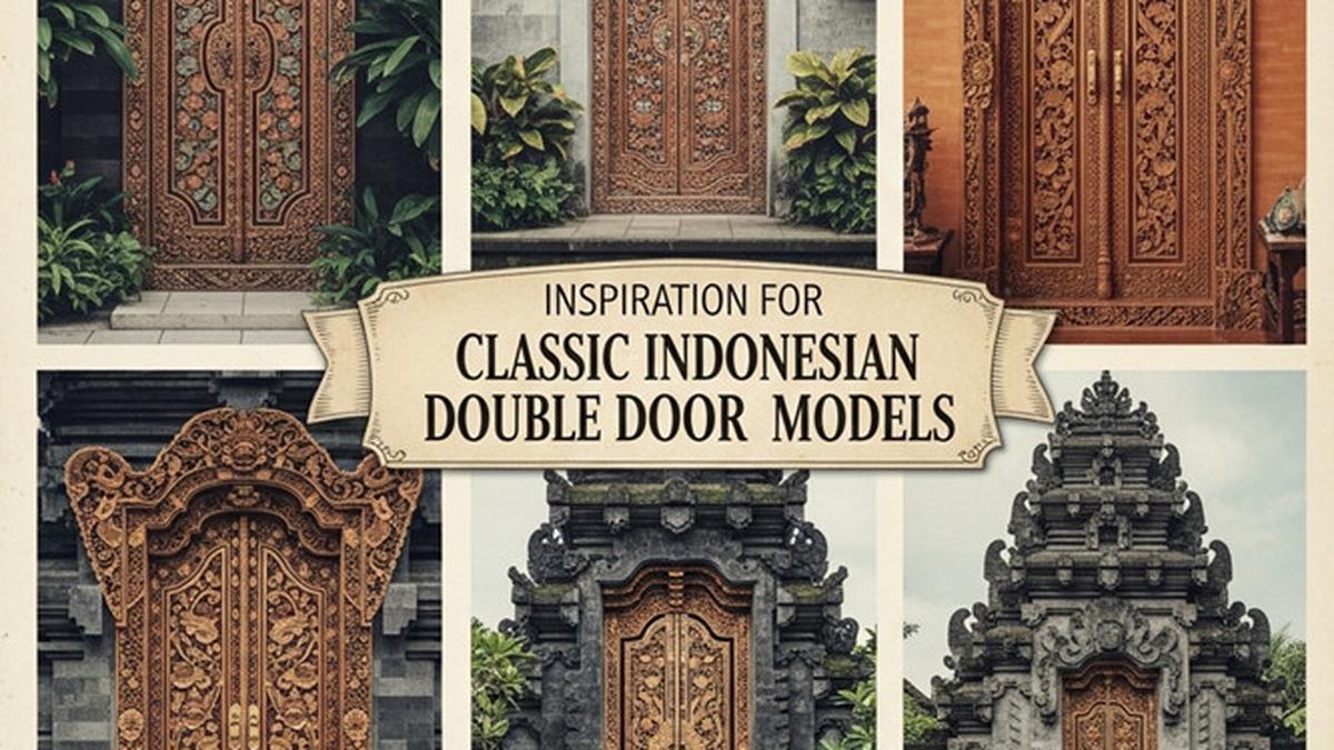 6 Inspirasi Model Pintu Kupu Tarung Klasik dari Kayu Jati yang Elegan dan Bernuansa Tradisional
