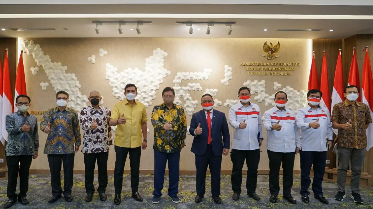 Kepala Badan Pelindungan Pekerja Migran Indonesia (BP2MI), Benny Rhamdani, menemui Menteri Koordinator Bidang Perekonomian Indonesia (Menko Perekonomian), Airlangga Hartarto
