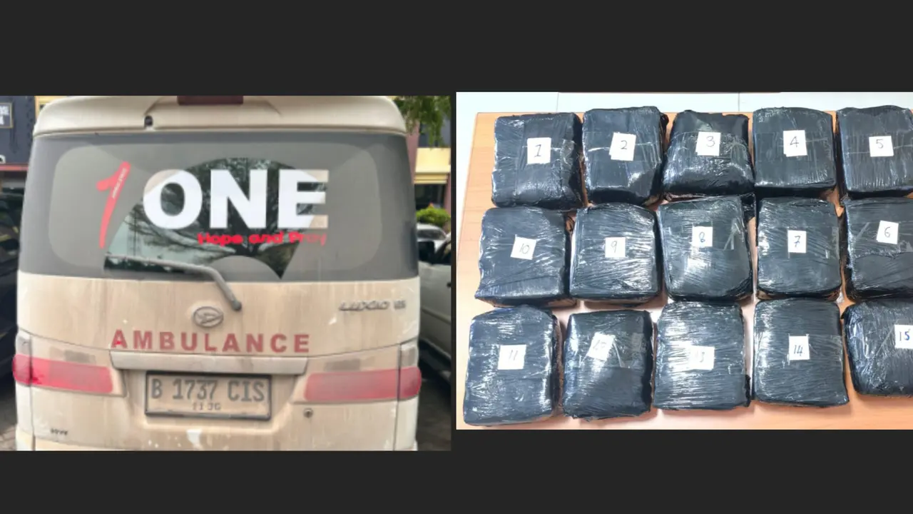 Tanpa Pasien, Isi Ambulans Ini Bikin Kaget: 15 Kg Lebih Sabu Disita Polisi di Lampung
