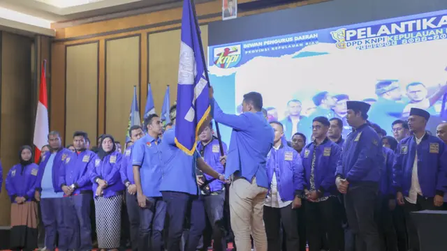 Ketua Umum DPP KNPI Muhammad Ryano Panjaitan melantik pengurus DPD KNPI Kepulauan Riau (Kepri) periode 2022-2025 pada Sabtu (23/7/2022) di Swiss-Belhotel, Harbour Bay Batam.