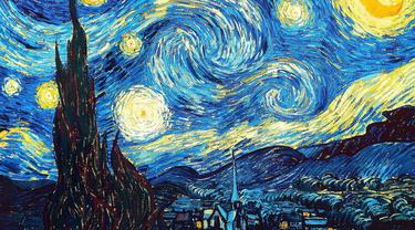 Salah satu lukisan terkenal Van Gogh, berjudul Starry Night. (Eric Perlin/Pixabay)